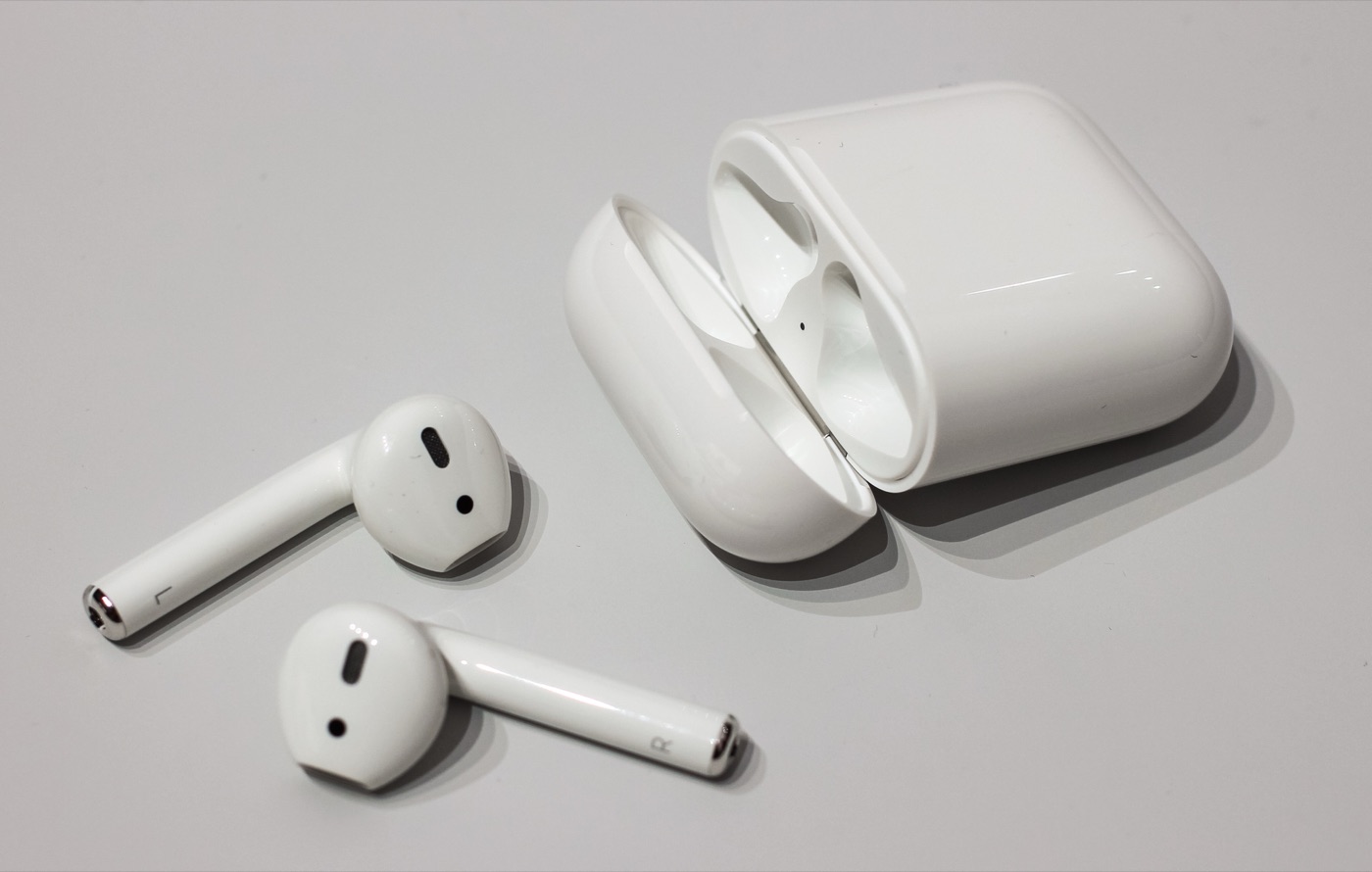 Apple AirPods, the wireless earbuds first released in December 2016 that became the best-selling consumer audio product in history