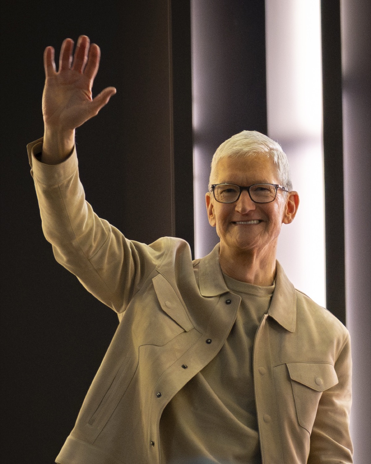 Tim Cook portrait from March 2026, shortly before announcing his planned transition from Apple CEO to Executive Chairman